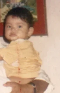 Sahil as a baby in 2003